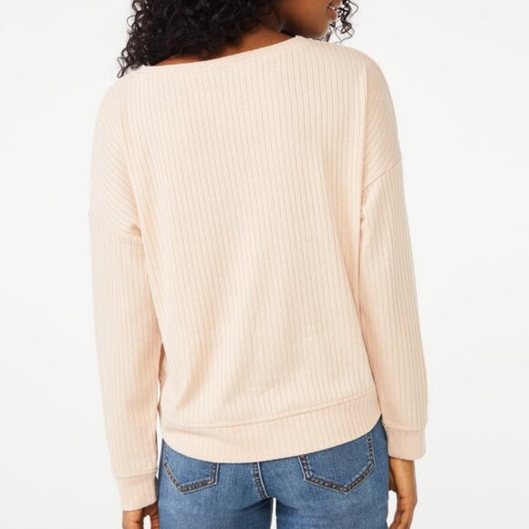 Scoop Drop Shoulder Ribbed Pullover - Picture 7 of 7